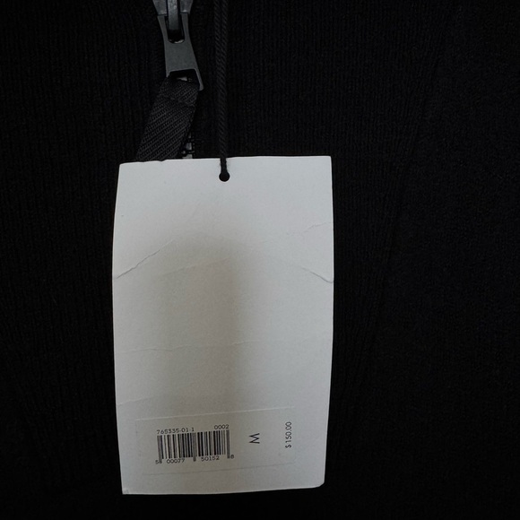 BANANA REPUBLIC (NWT) Wool Blend 1/2 Zip Sweater BR Sport Black Pullover Medium - Picture 4 of 6